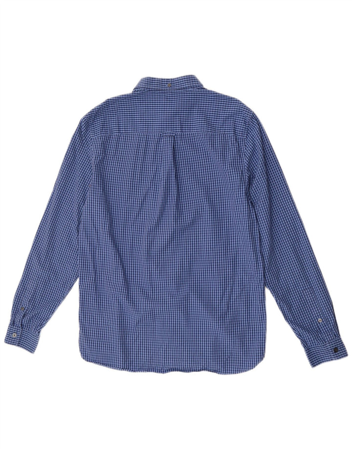 Camicia da uomo Lyle & Scott in cotone a quadretti blu medio