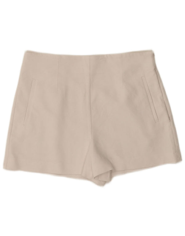 Pantaloni caldi a vita alta da donna Zara XL W32 cotone bianco