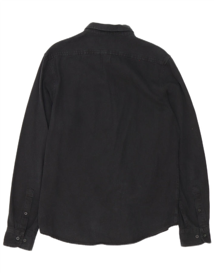 Camicia Lee da uomo vestibilità regolare in cotone nero medio