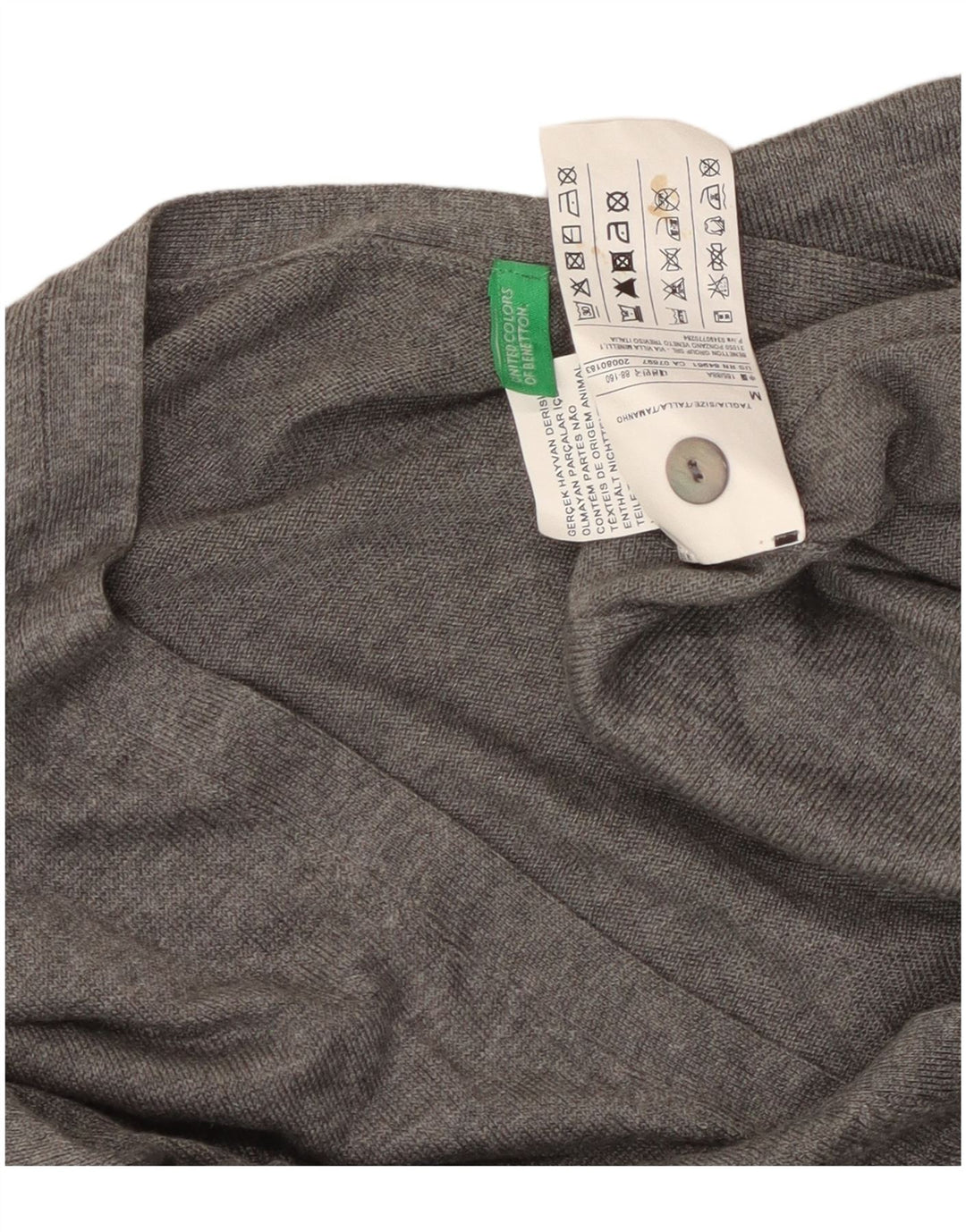 Maglione cardigan da donna BENETTON UK 14 Viscosa grigio medio