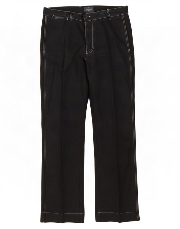 Pantaloni Chino Dritti Uomo Trussardi IT 52 XL W36 L34 Cotone Nero