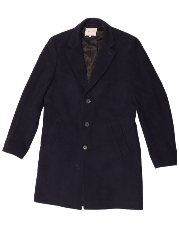 Cappotto da uomo Jigsaw UK 38 medio in lana blu navy