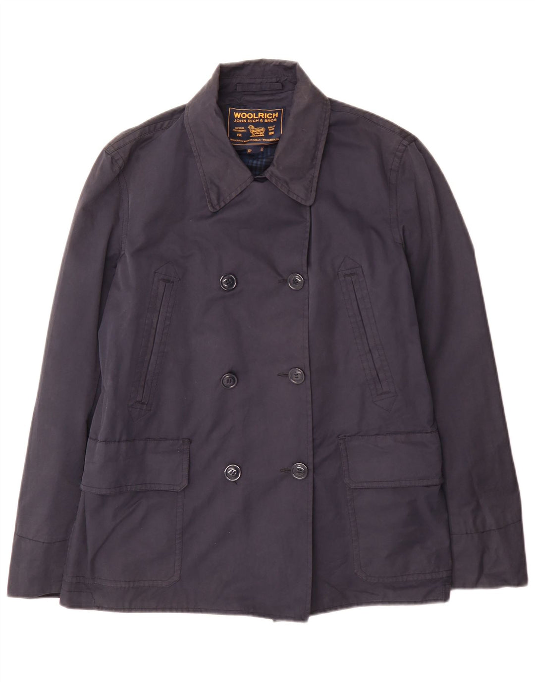 Trench da donna Woolrich UK 18 XL Cotone blu navy