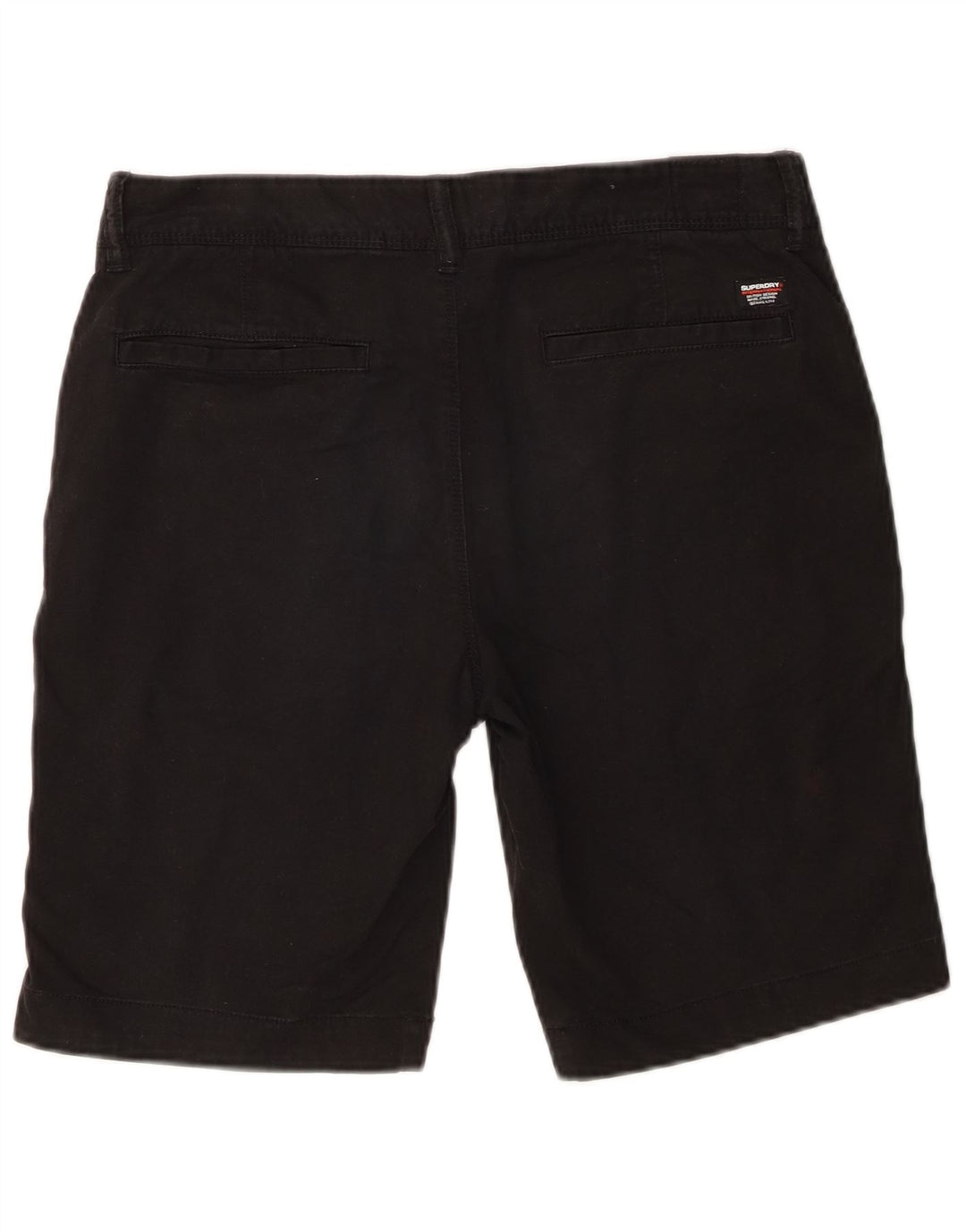 Pantaloncini chino slim da uomo Superdry W30 cotone nero medio