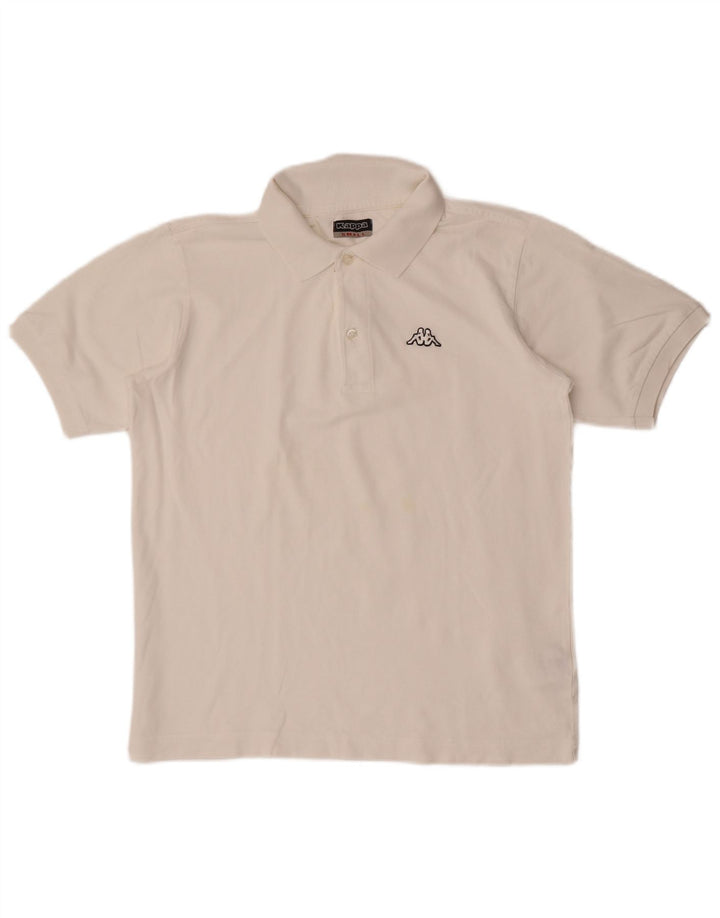 Polo Kappa Uomo Small Bianca In Cotone