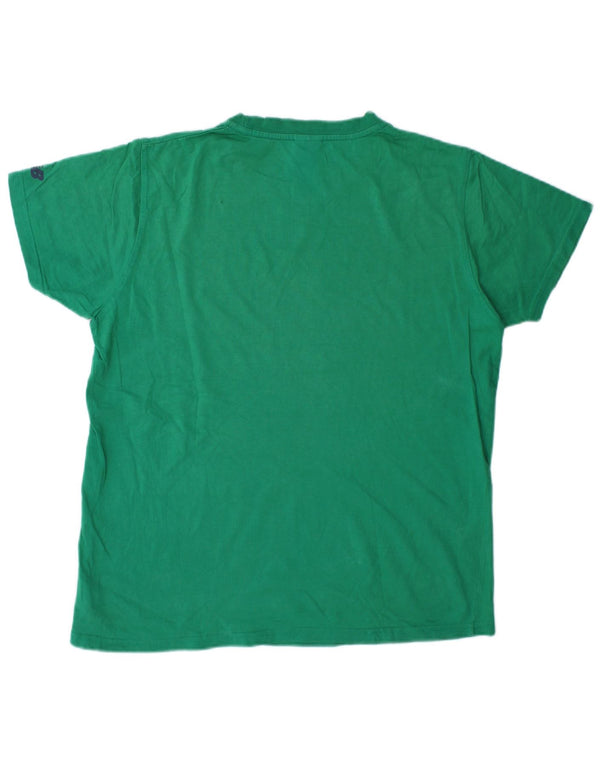 T-shirt grafica da uomo New Balance Top grande in cotone verde