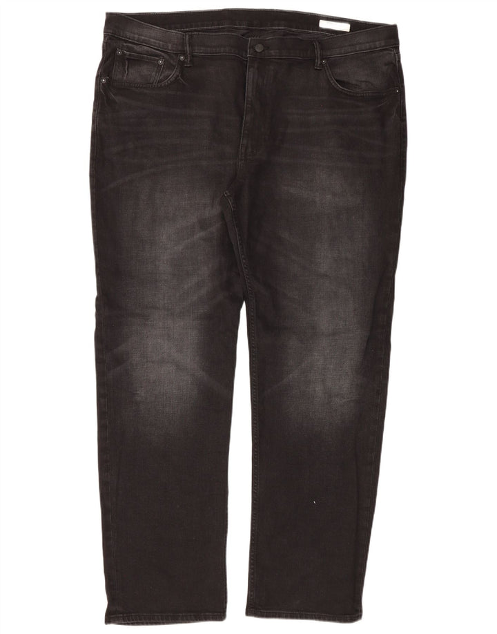 Jeans dritti da uomo Marks & Spencer W44 L31 cotone nero