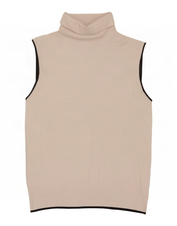 Canotta canotta da donna Zara UK 12 Viscosa beige medio