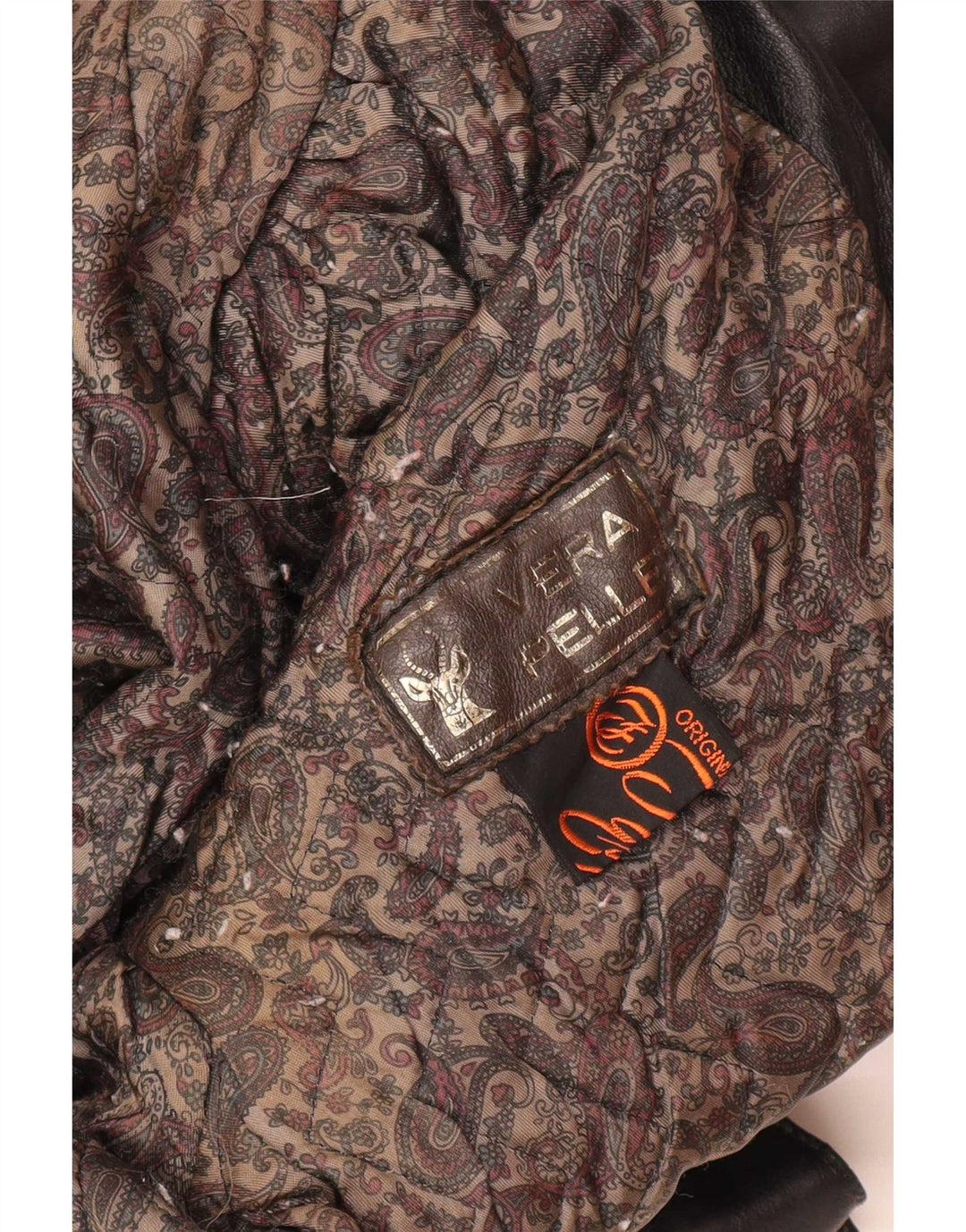 Giacca in pelle vintage da donna UK 14 media nera