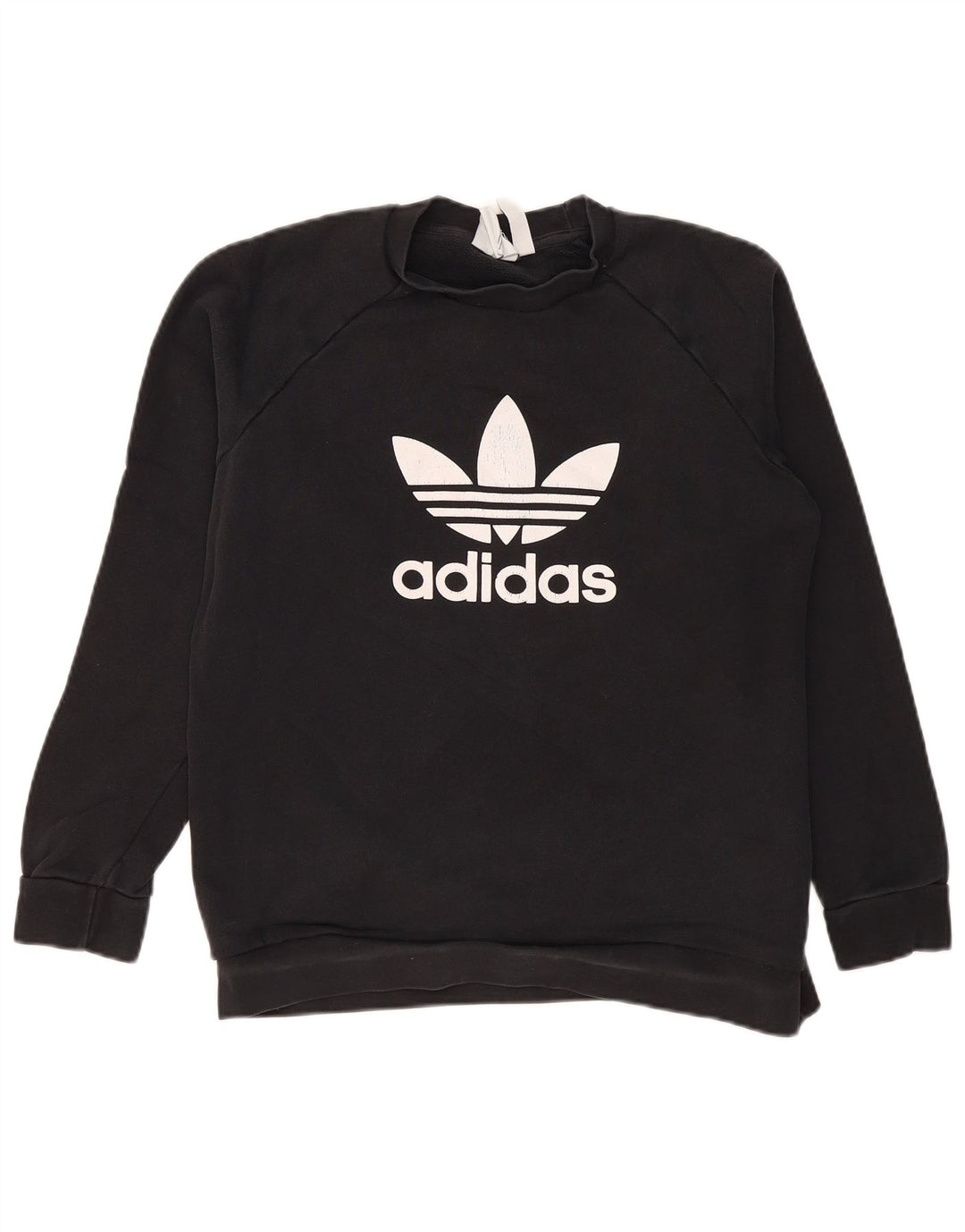 ADIDAS Mens Graphic Sweatshirt Jumper Medium Black Cotton