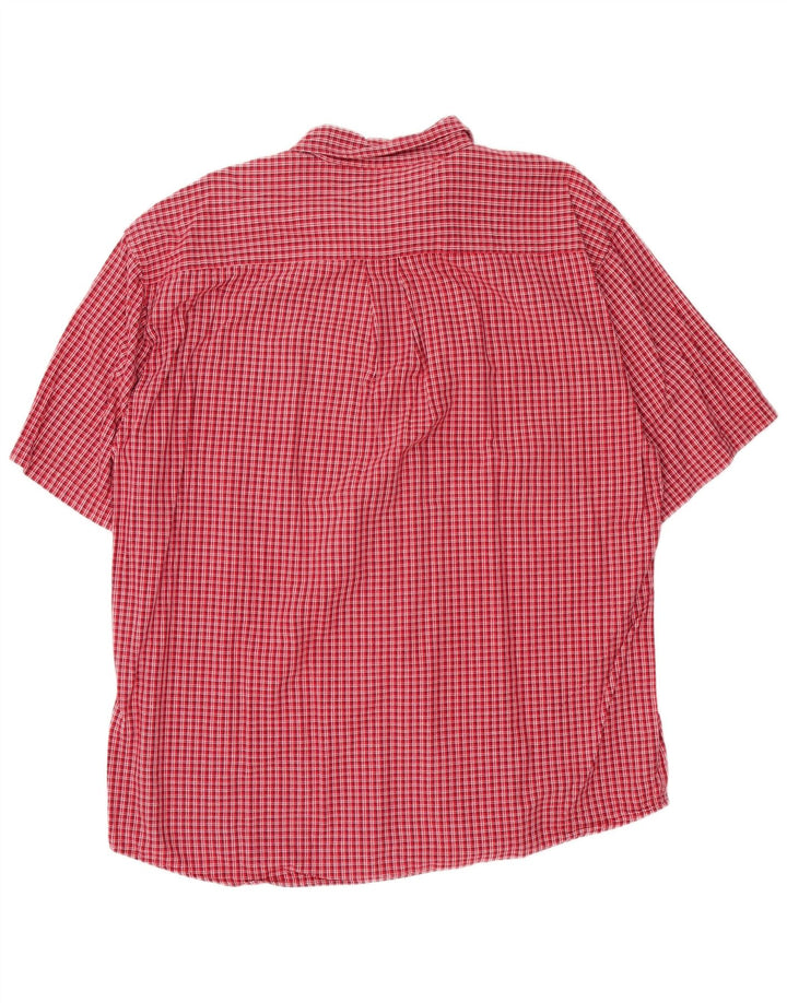EDDIE BAUER Camicia a maniche corte da uomo Grande in cotone a quadretti rossi