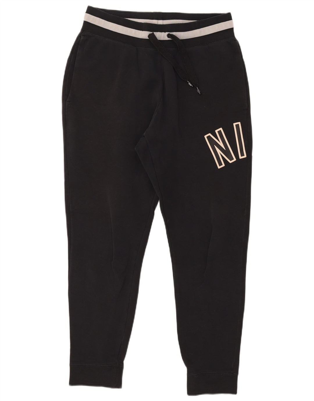 Pantaloni da tuta con grafica Nike da uomo, pantaloni da jogging, cotone medio nero