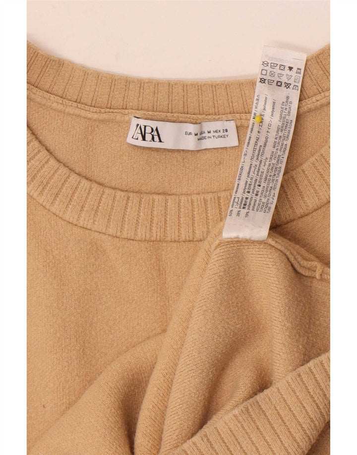 Canotta canotta da donna Zara UK 14 Viscosa beige medio