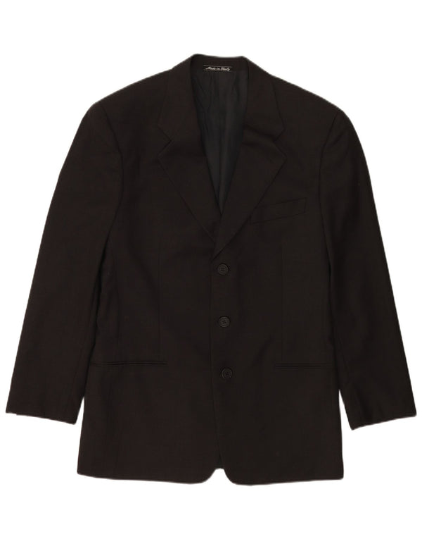 Giacca Blazer da Uomo a 3 Bottoni Giorgio Armani IT 48 Piccola Lana Vergine Grigia