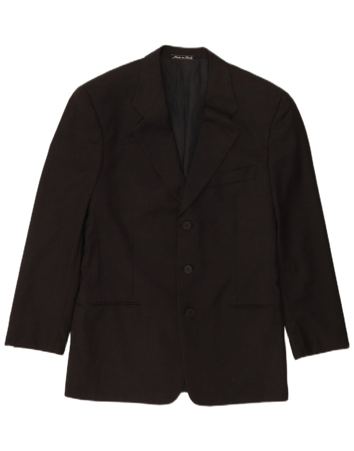 Giacca Blazer da Uomo a 3 Bottoni Giorgio Armani IT 48 Piccola Lana Vergine Grigia