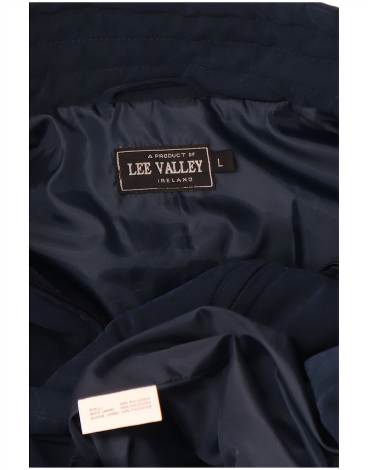 Giacca imbottita da uomo LEE VALLEY UK 40 Large in poliestere blu navy