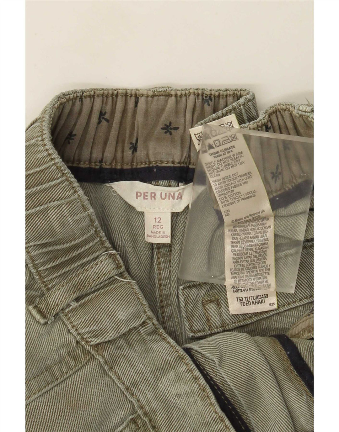 Pantaloni cargo crop Marks & Spencer da donna UK 12 Medium W30 L26 Cachi