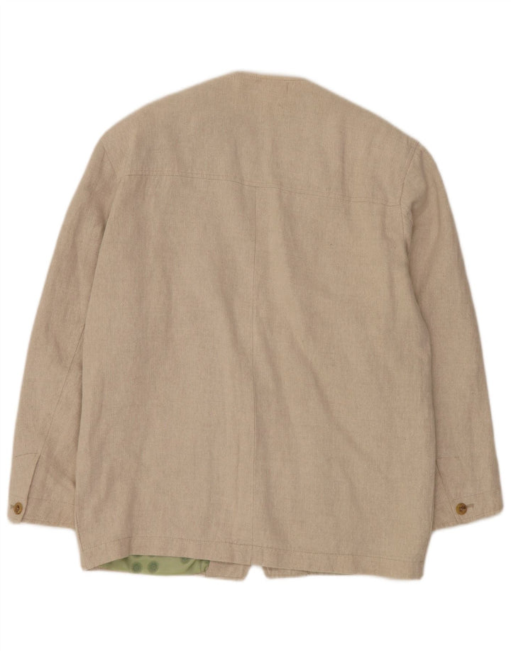 Giacca blazer da uomo a 3 bottoni Redpoint IT 48 Cotone a spina di pesce beige medio