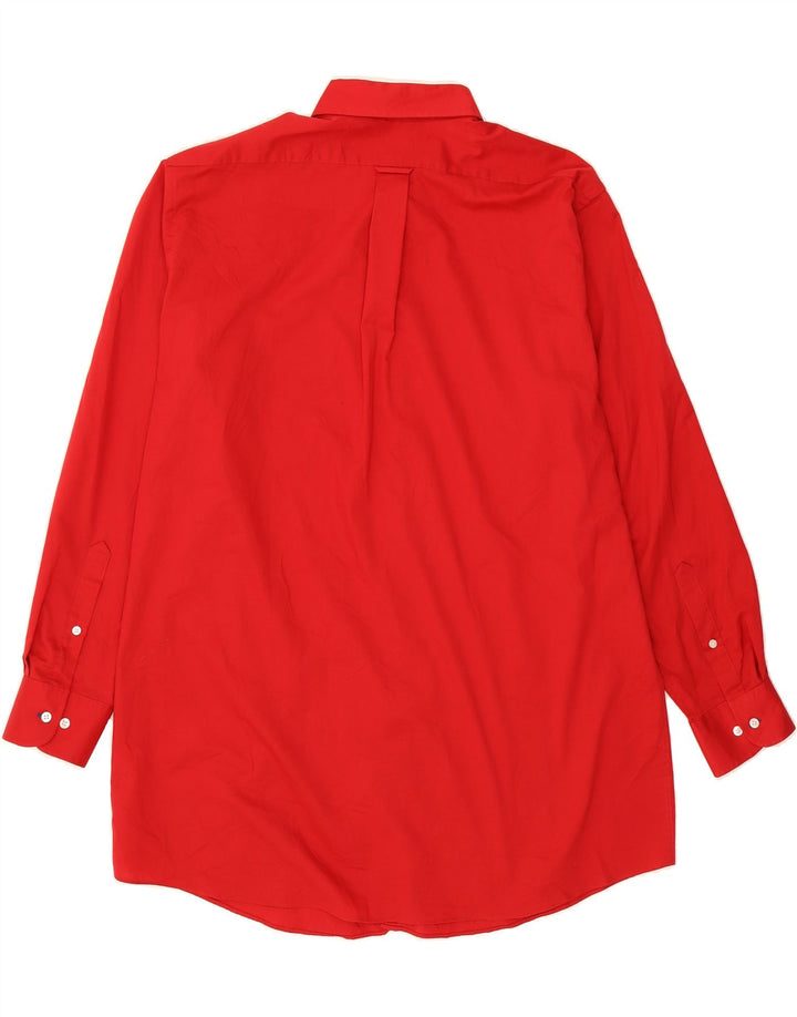 IZOD Mens Tall Regular Fit Shirt Size 17 182 XL Red Cotton Vintage Izod and Second-Hand Izod from Messina Hembry 