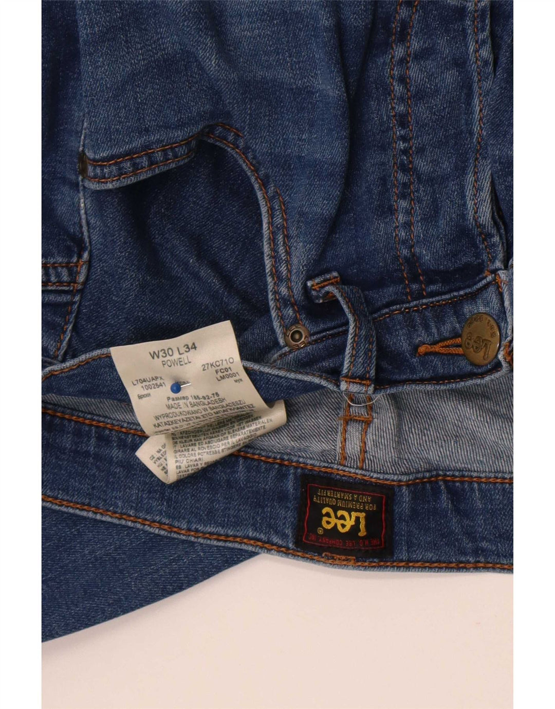 Jeans Lee Powell Slim da uomo W30 L30 in cotone blu