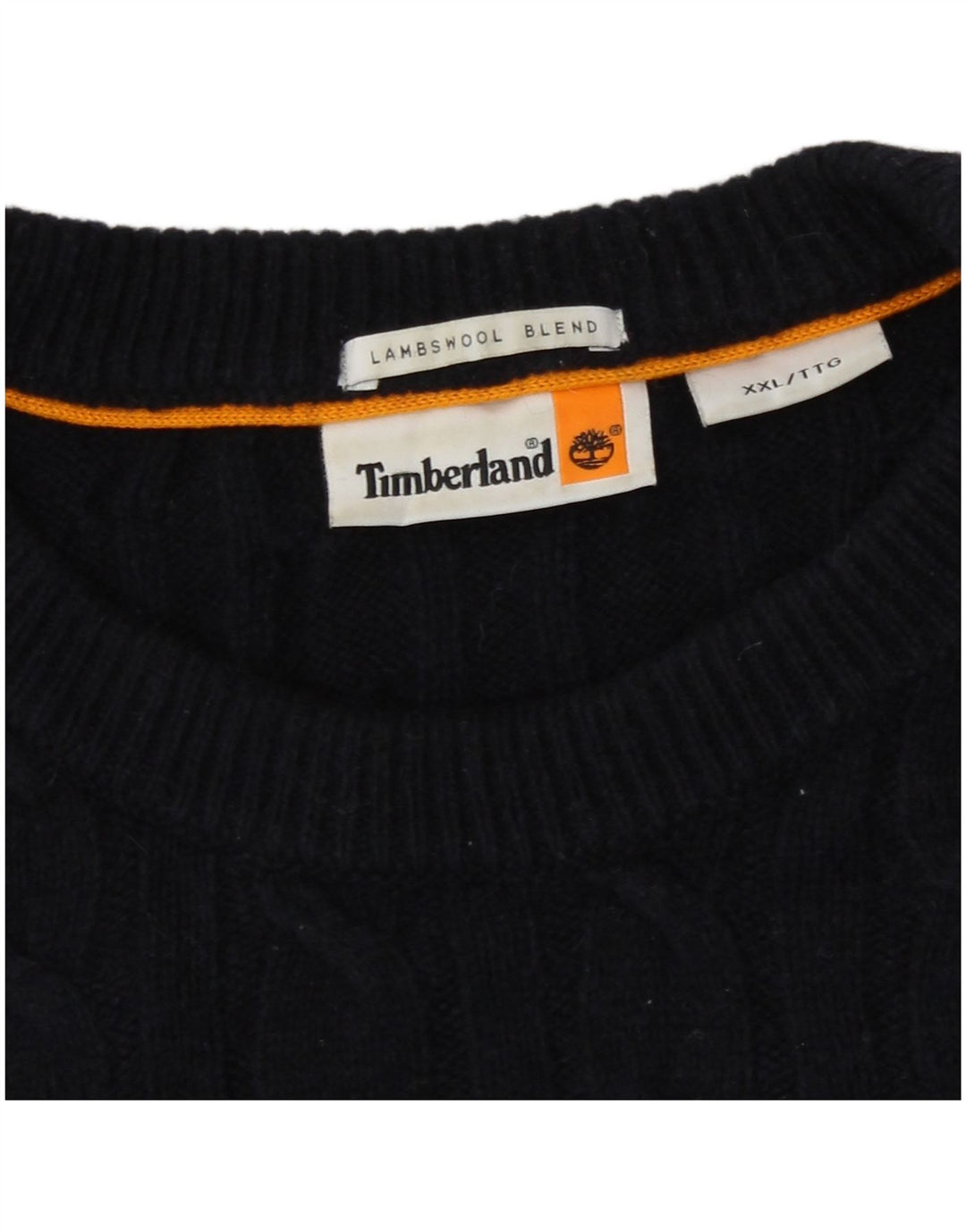 Maglione maglione girocollo da uomo Timberland 2XL Blu navy in lana d'agnello