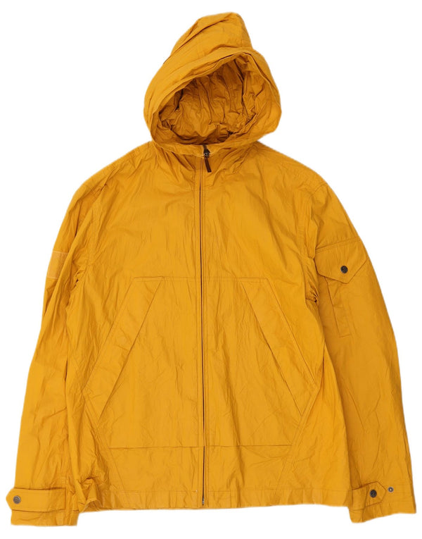 Giacca antipioggia con cappuccio da uomo Pretty Green UK 40 Large Giallo