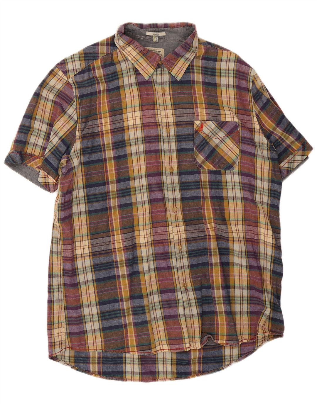 Camicia slim fit a maniche corte da uomo Marlboro Classics 3XL a quadri multicolore