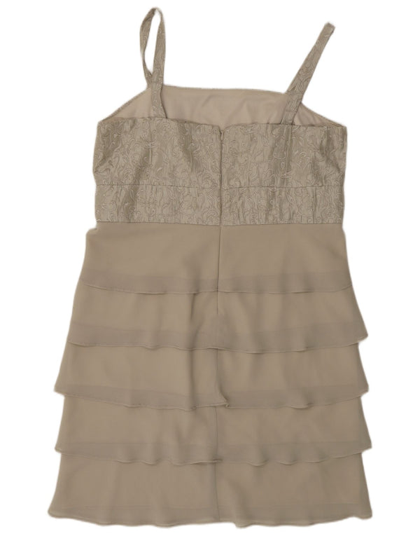 Abito peplo da donna R&M Richards US 18 2XL Nylon floreale beige