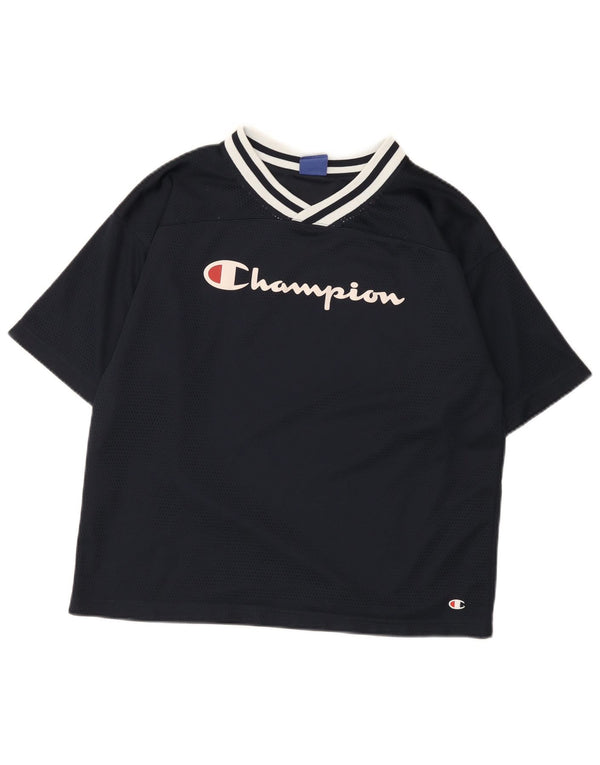 T-shirt grafica da donna Champion Top UK 14 Medium Nera