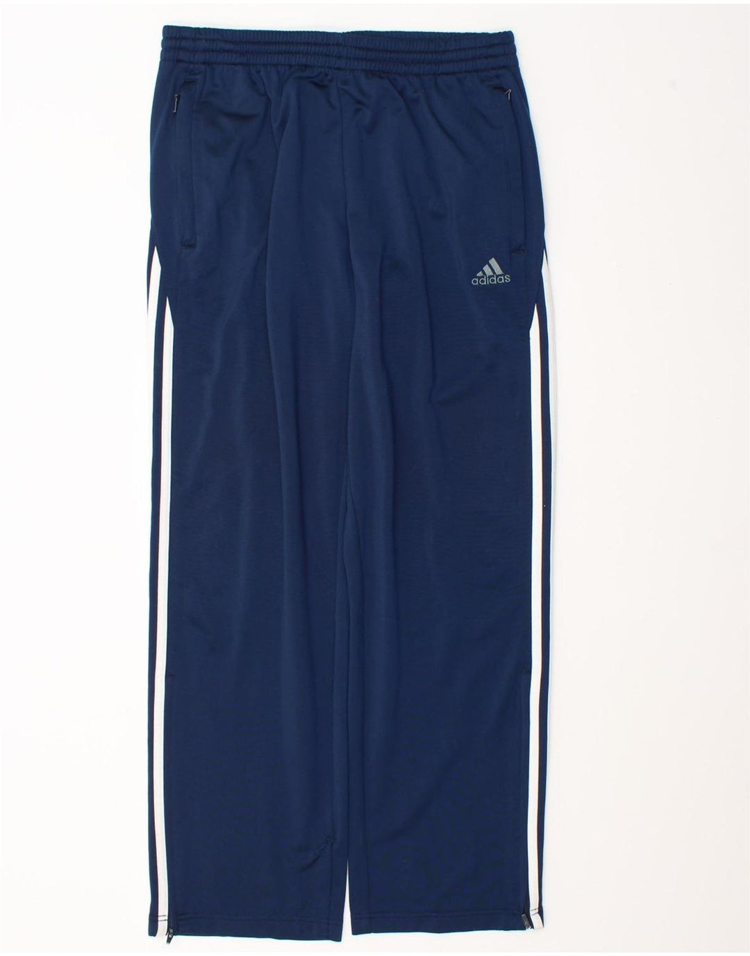 Pantaloni da tuta da uomo Adidas Large in poliestere blu navy