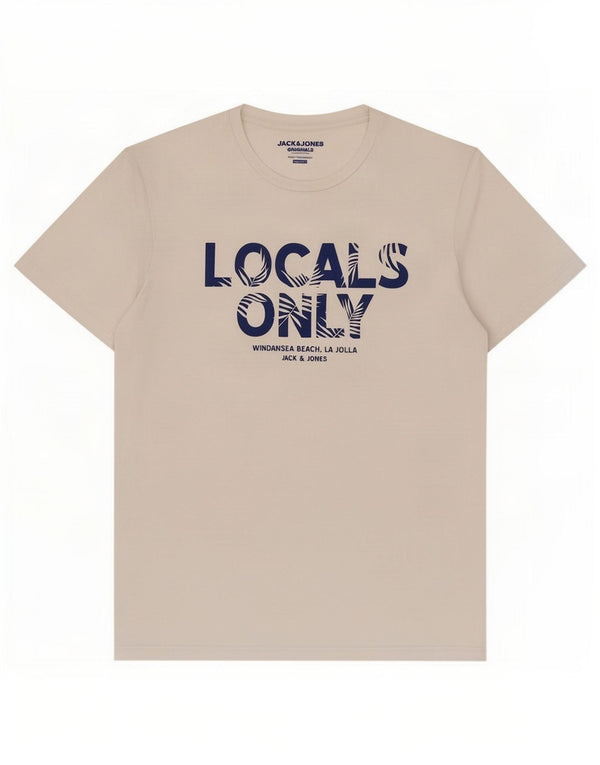 Jack & Jones T-shirt grafica da uomo con vestibilità regolare, top in poliestere bianco medio