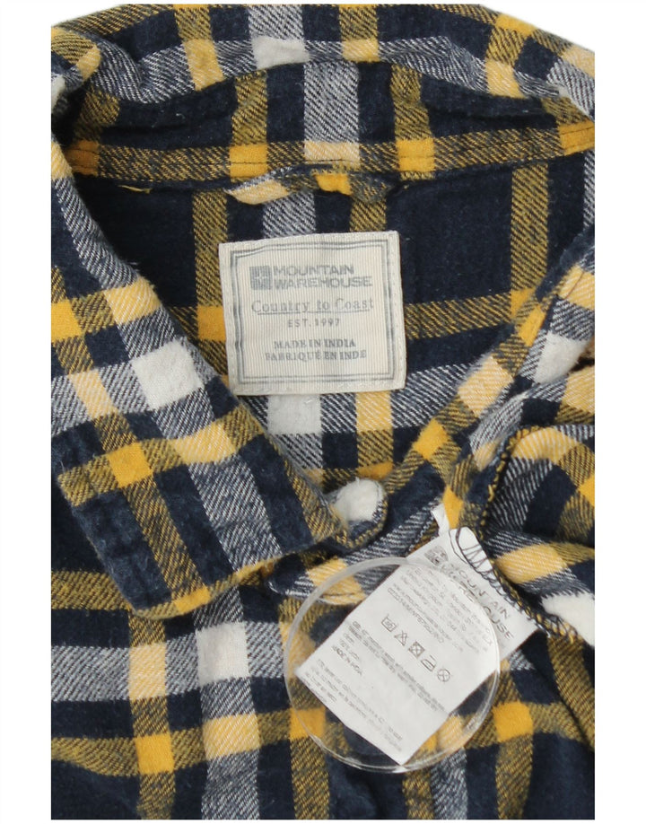 Camicia da uomo in flanella di Mountain Warehouse, cotone medio a quadri blu navy