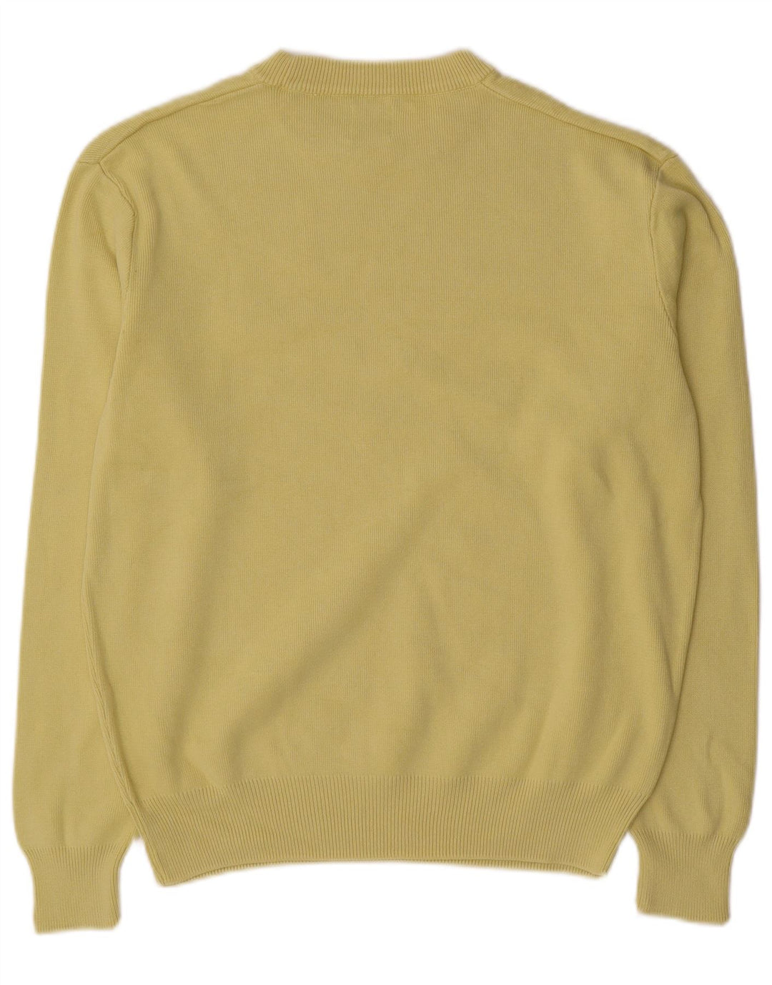 Maglione maglione girocollo da uomo Zara in cotone giallo medio