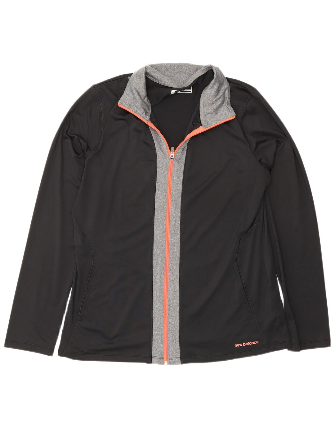 Giacca da tuta da uomo New Balance, grande, in poliestere color block nero