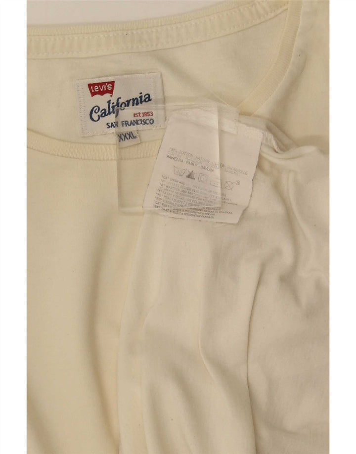 T-shirt da uomo Levi's Top 3XL in cotone bianco sporco