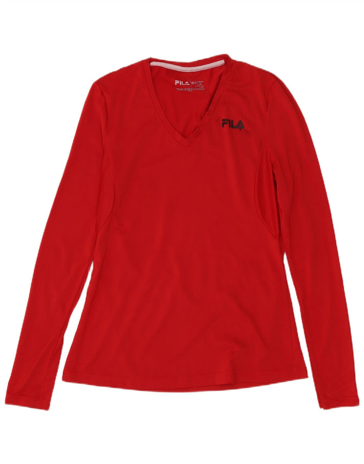 Maglia da uomo FILA manica lunga XS rossa in poliestere