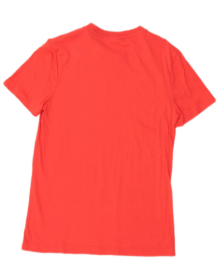 T-shirt grafica da uomo Adidas Top piccola in cotone rosso