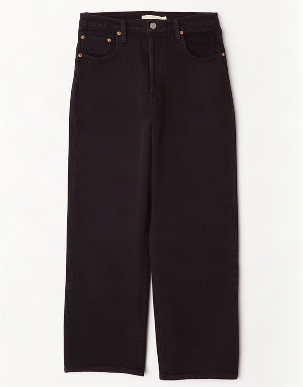 Jeans dritti Ribcage da donna Levi's W29 L27 cotone nero
