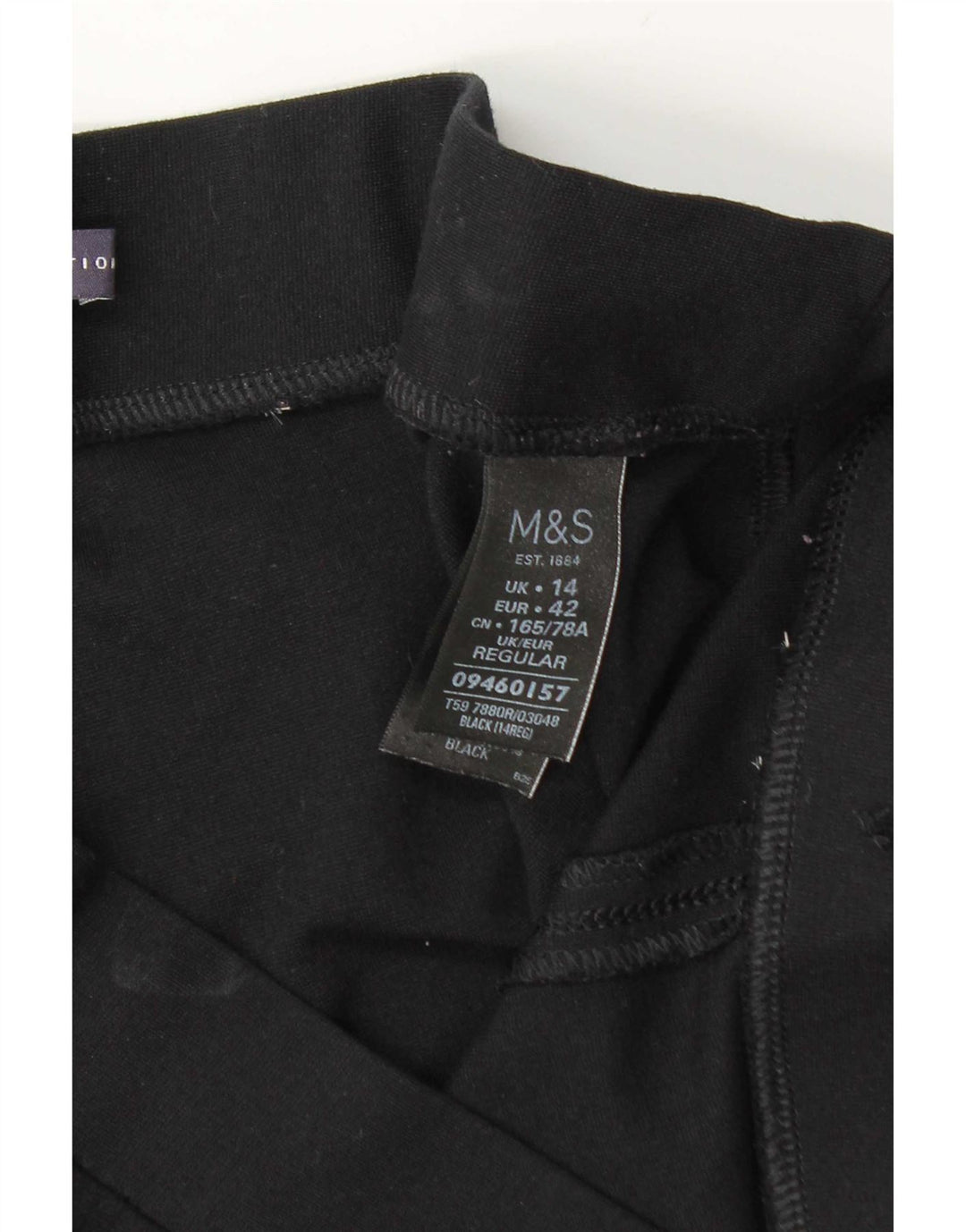 Leggings da donna Marks & Spencer UK 14 Large in viscosa nera