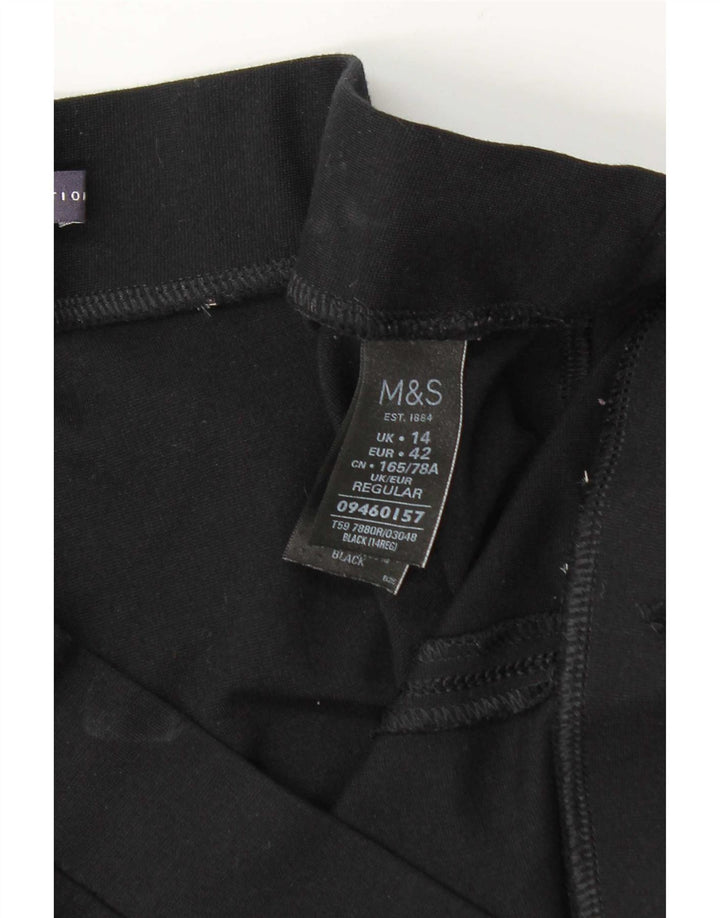 Leggings da donna Marks & Spencer UK 14 Large in viscosa nera