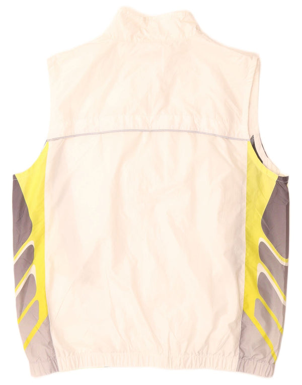 Giacca sportiva senza maniche da uomo Reebok Large White Colourblock