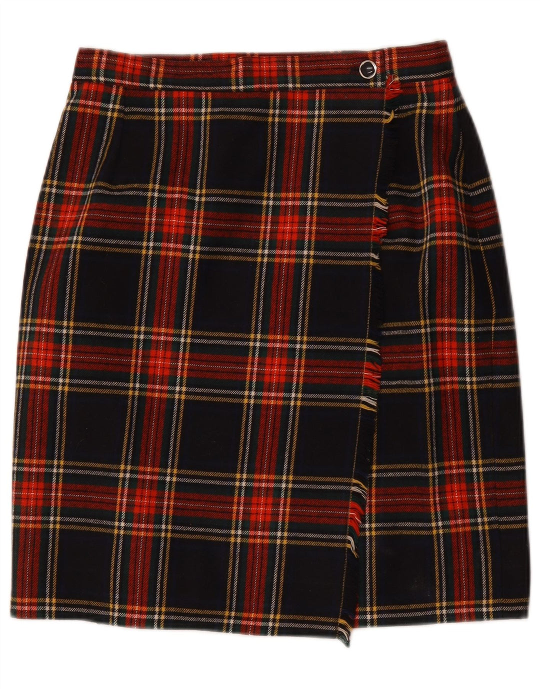 Gonna a portafoglio vintage da donna W30 scozzese medio multicolore