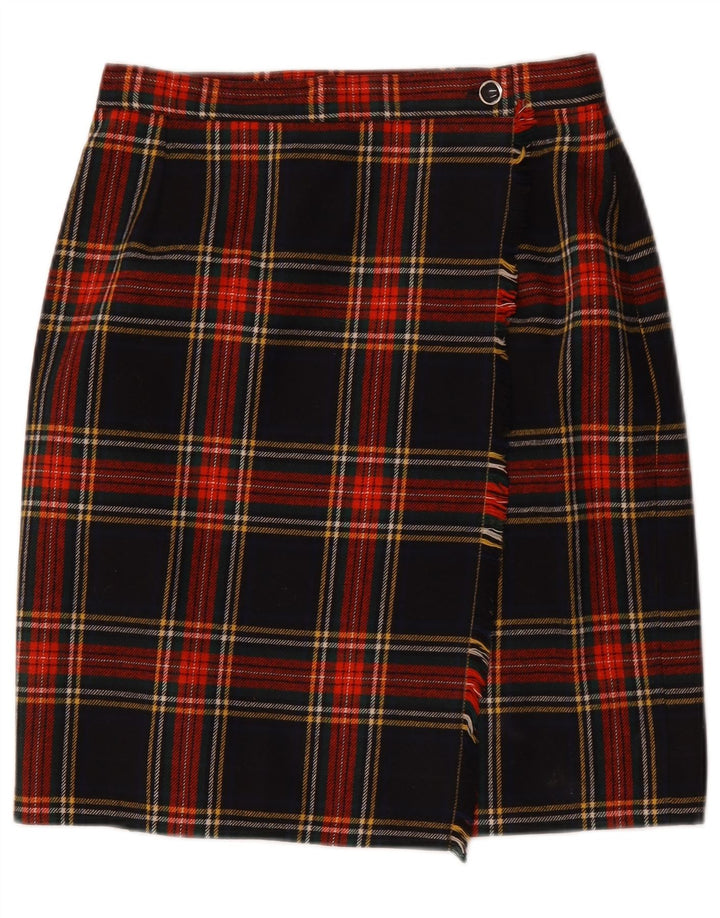 Gonna a portafoglio vintage da donna W30 scozzese medio multicolore