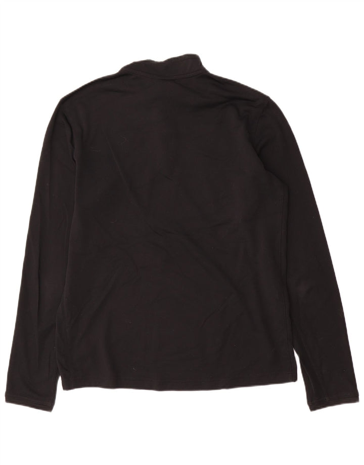 Maglia da tuta Nike Dri Fit con zip e collo pullover da uomo, poliestere nero medio