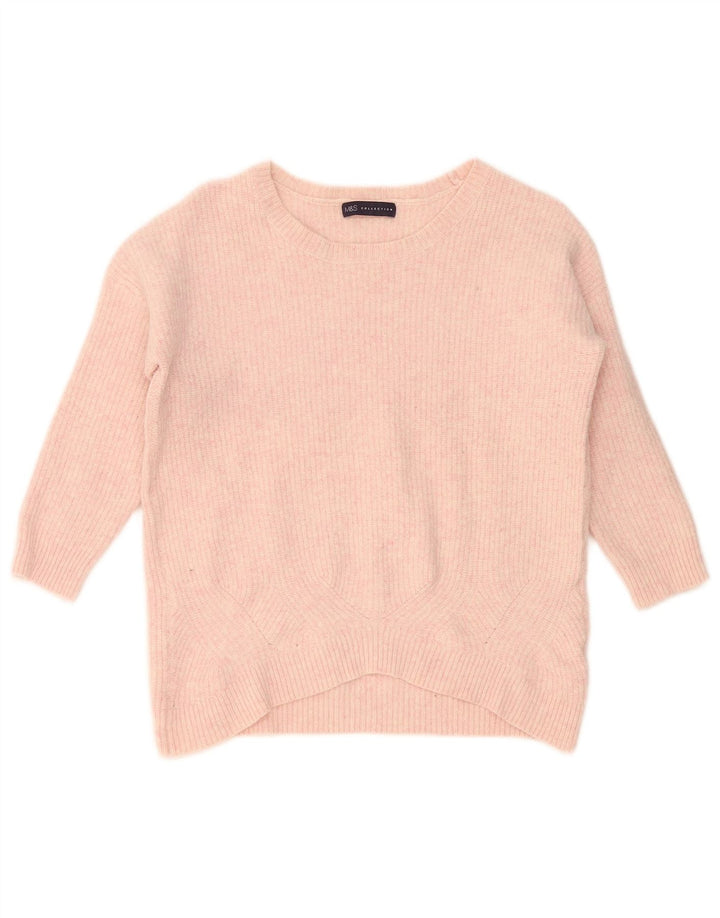 Maglione maglione con scollo a barca da donna Marks & Spencer UK 14 Rosa medio