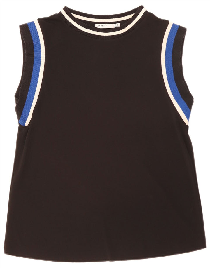 Canotta da donna Zara UK 14 color block medio nero