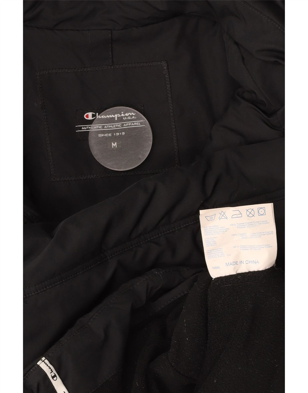 Giacca imbottita con cappuccio da donna CHAMPION UK 14 poliestere nero medio