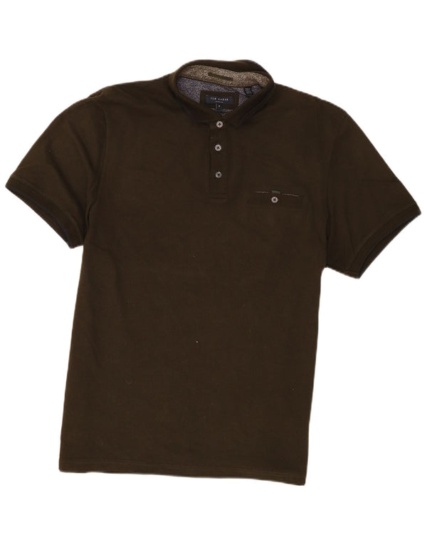 Polo da uomo a maniche corte Ted Baker taglia 5 XL in cotone verde