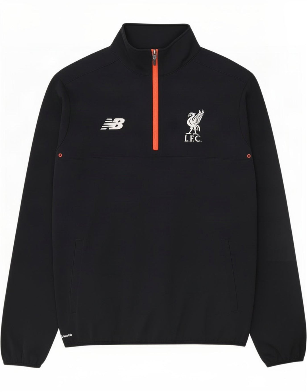 New Balance Uomo Liverpool Zip Collo Pullover Tuta Top Grande Nera