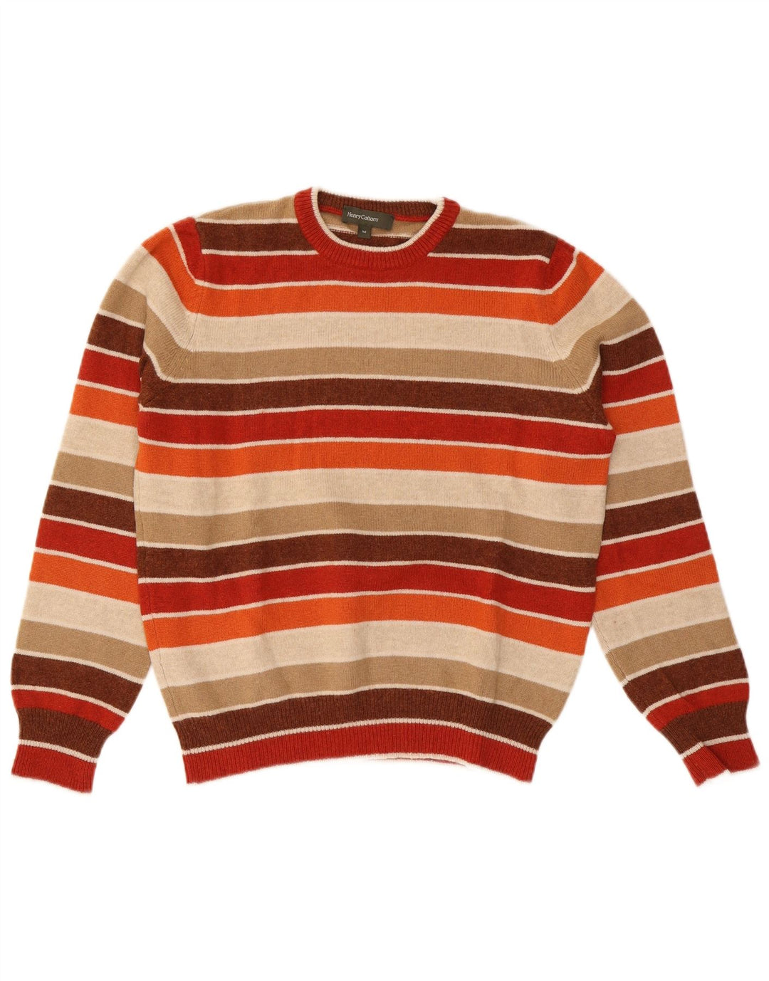 Maglione da uomo girocollo Henry Cottons a righe medie multicolore